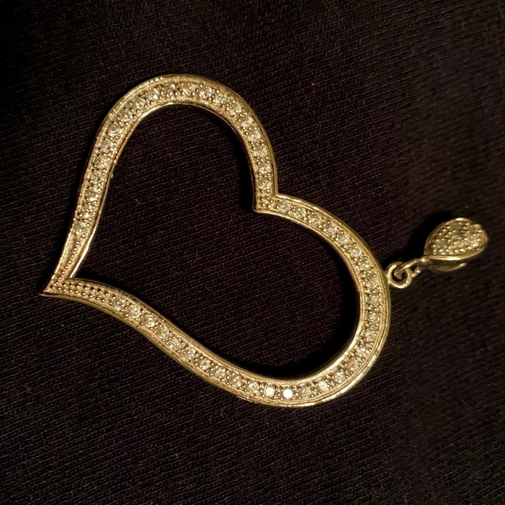 Brand Avenue 925 Silver Large Solid Heart Pendant main image 0